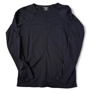 Athleta Foothill black long sleeve top